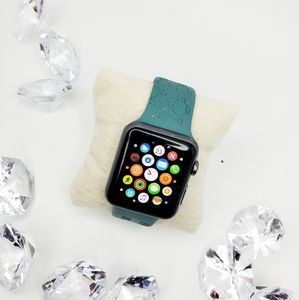 Laser Engraved Gucci Logo 42-44mm Apple Watch band Silicone Band